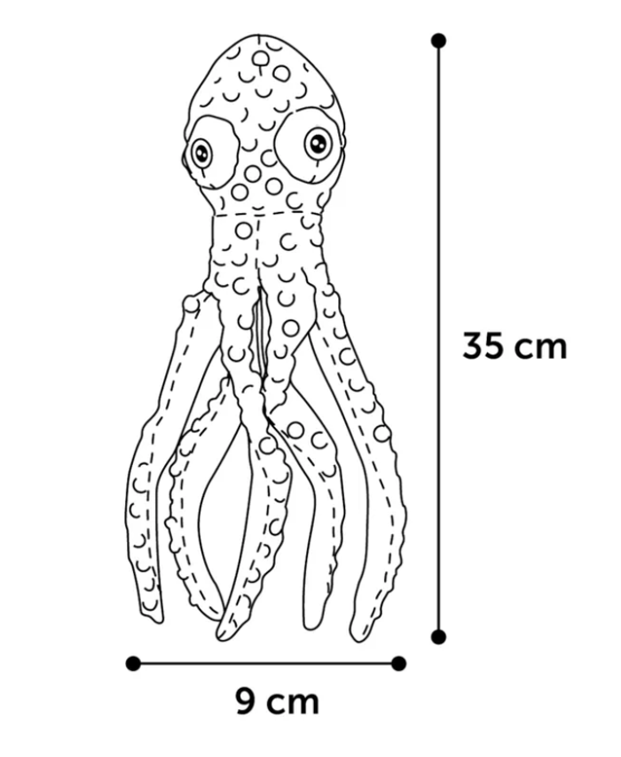 Flamingo Παιχνίδι Σκύλου Χταπόδι σε Τροία Χρώματα 35cm Flamingo Paixnidi Skulou Xtapodi se Troia Xromata 35cm